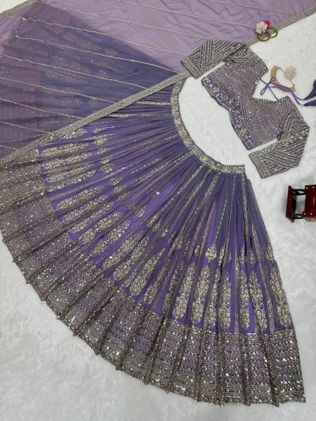 New Launching Georgette Lehenga Choli With Sequence Work  Designer Lehenga Choli