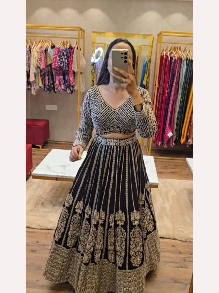 New Launching Georgette Lehenga Choli With Sequence Work  Designer Lehenga Choli
