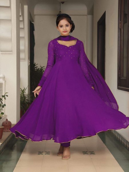 New Launching Kids Fox Georgette Gown Collection 