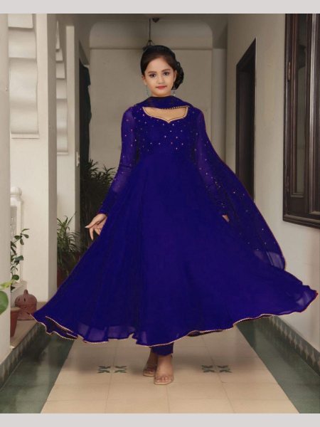 New Launching Kids Fox Georgette Gown Collection Girls Wear