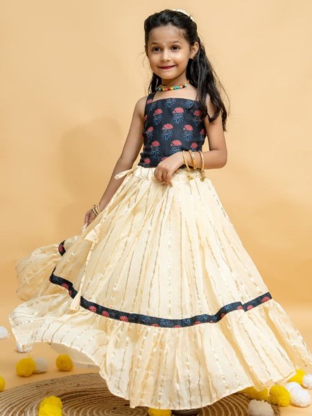 New Launching soft Cotton Kids Lehenga Blouse  Girls Wear