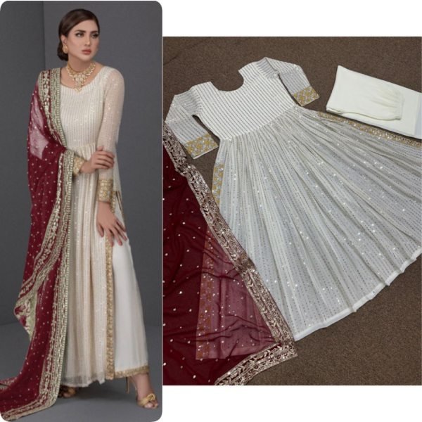 New Lunching 3 Piece Suit Hit Designe Collection With Beautiful Embroidery Work  Ready To Wear Collection
