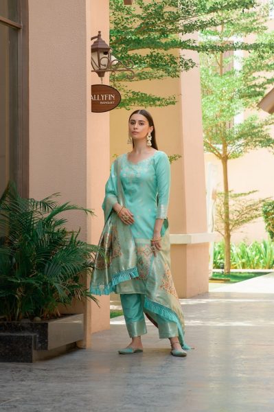 New Patola Concept Soft Banarasi Silk Suits  Churidar Salwar Suits Wholesale