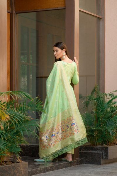 New Patola Concept Soft Banarasi Silk Suits  Churidar Salwar Suits Wholesale