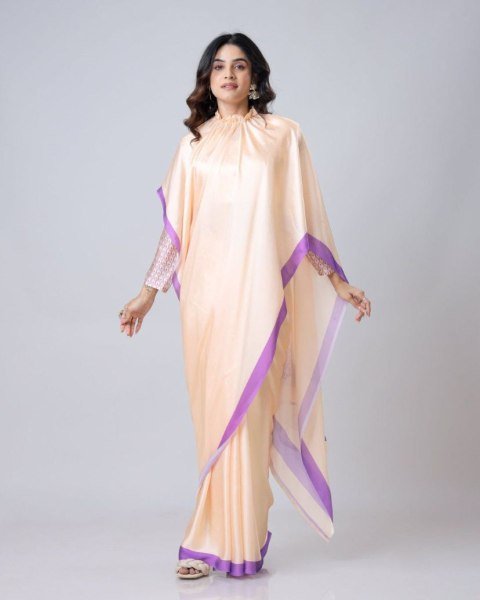 New Pure Smooth Creap Satin Silk Beautiful Digital Print Saree Collection 