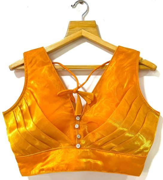New Rafale Silk Pleated Designer Blouse  Blouse Collection