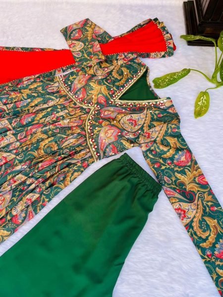 New Summer Special Party Wear Aliya Cut Dresses Pant And Dupatta 3 Piece Kurti Set