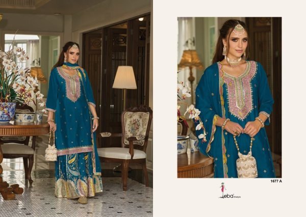 New Tranding Heavy Chinon Embroidery Work Plazzo Suits  Designer Plazzo Salwar Suits Wholesale
