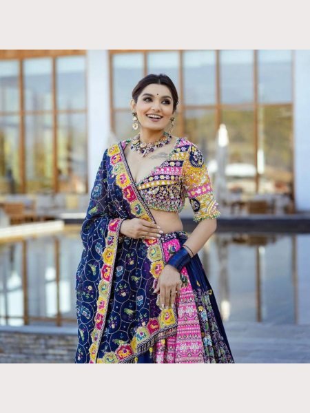 New Trending Navratri Special Muslin Cotton Lehenga Choli  Navratri Lehnega Choli