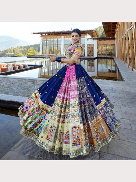 New Trending Navratri Special Muslin Cotton Lehenga Choli  Navratri Lehnega Choli