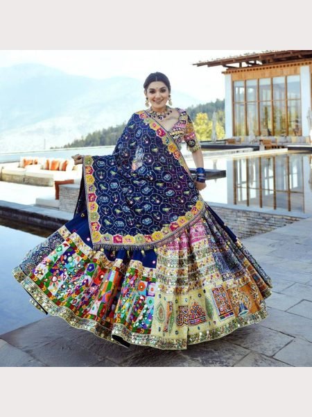 New Trending Navratri Special Muslin Cotton Lehenga Choli  Navratri Lehnega Choli