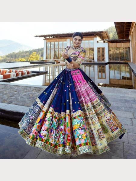 New Trending Navratri Special Muslin Cotton Lehenga Choli  Navratri Lehnega Choli