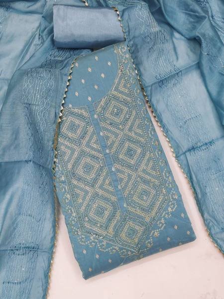 New Unstitched Dress Material Wholesalers in Surat Color Set Matching Dress Material Wholesale