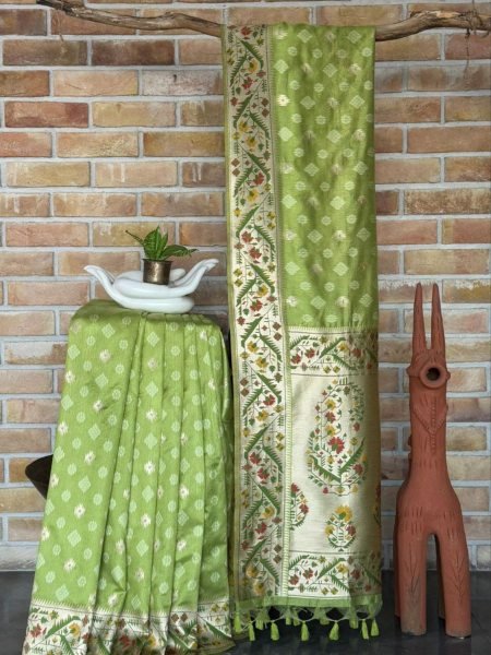 New Wedding Tussore Georgette Luxurious silk Soft Banarsi Saree 