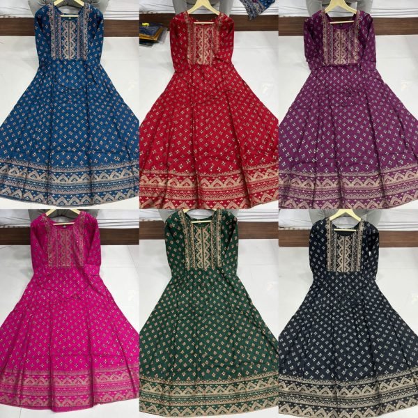 Nitya Fancy Anarkali Style Long Kurti Collection Printed Kurtis