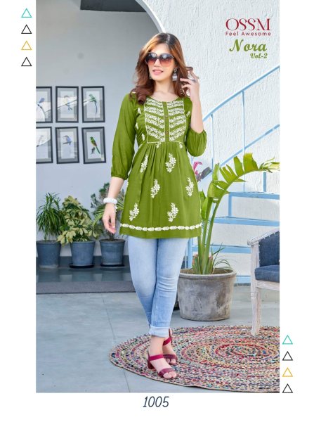 NORA Vol 02 Summer Special Fancy Short Tops 6 pc Full Set  Full Set Kurti