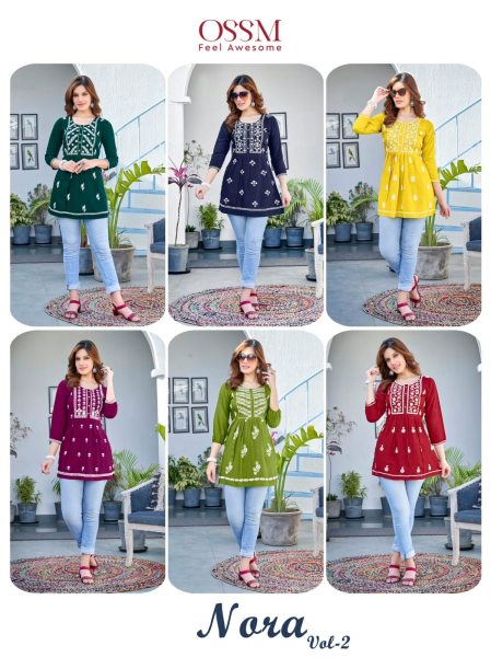 NORA Vol 02 Summer Special Fancy Short Tops 6 pc Full Set  Full Set Kurti