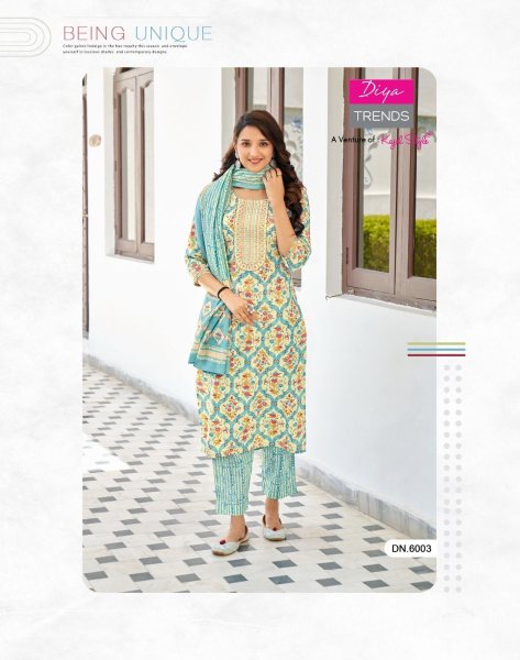 Odhani Vol 6 By Diya Trends Cotton Kurti With Bottom Dupatta 10 Pcs Full Set Full Set Kurti