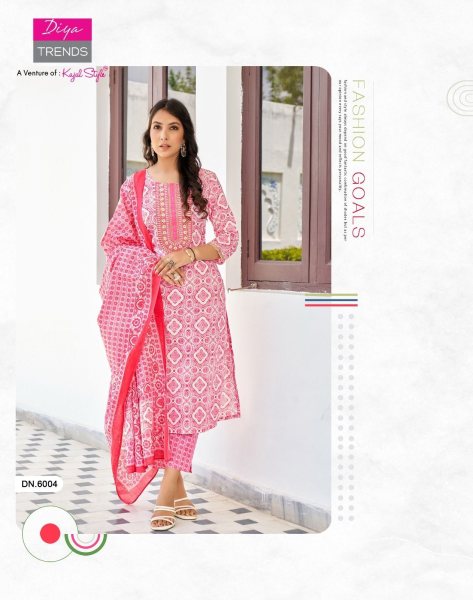 Odhani Vol 6 By Diya Trends Cotton Kurti With Bottom Dupatta 10 Pcs Full Set Full Set Kurti