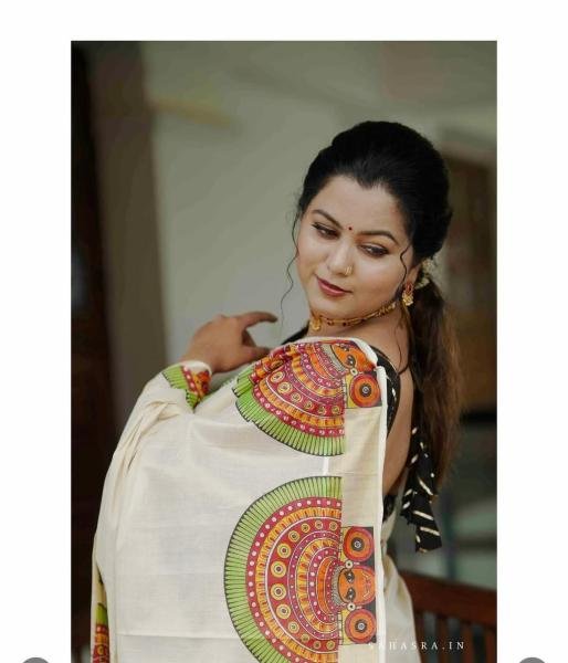Onam Special Kerala Soft Linen Saree with Golden Border   Patch Work For Woman Linen Sarees Wholesale