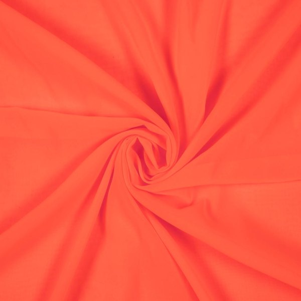 Orange Plain Neon Georgette Fabric Plain fabric