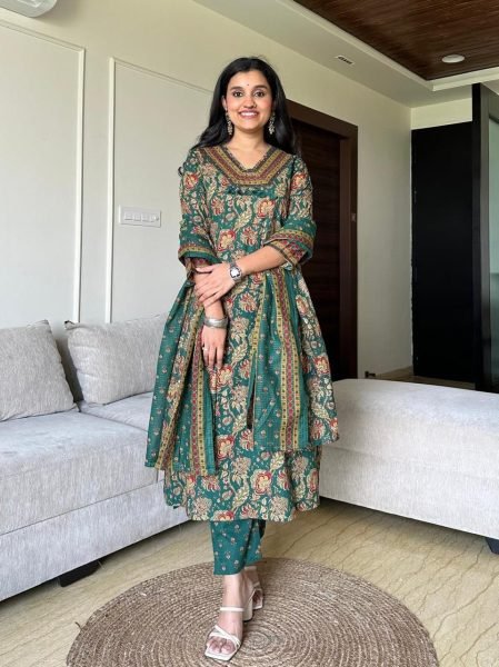 Order Now Pure Cotton Kurti   Pant   Dupatta  3 Piece Kurti Set