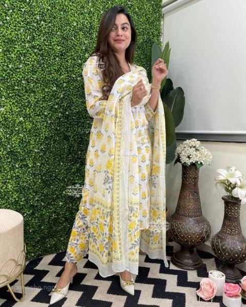 Order Reyon Cotton Kurta with Pant And Dupatta For Women  Online Shopping Cotton Kurtis Wholesale