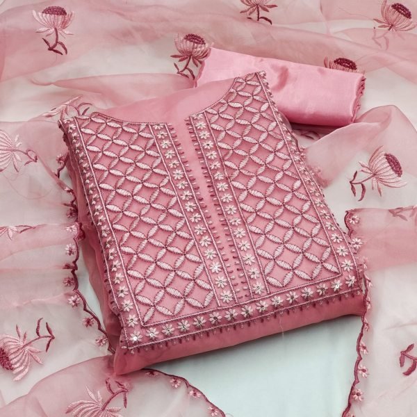 Organza Color Plus Dress Material  Color Set Matching Dress Material Wholesale