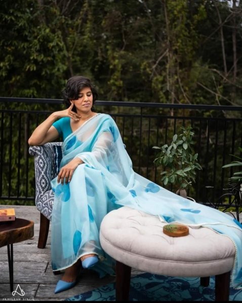 Organza Saree Collection With Pearl Lace  Organza Sarees Wholesale
