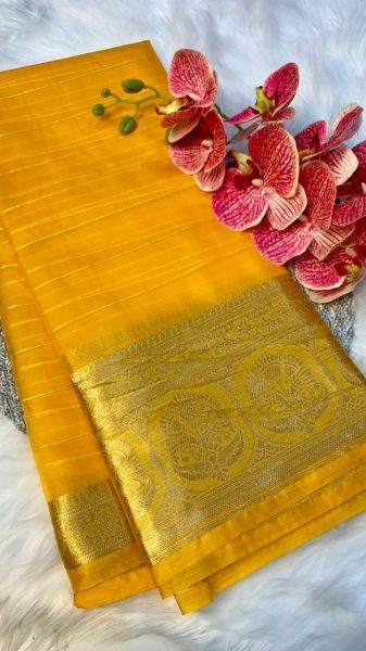 Organza Silk Sarees with Zari Jacquard Border at Wholesale Rates Organza Sarees Wholesale