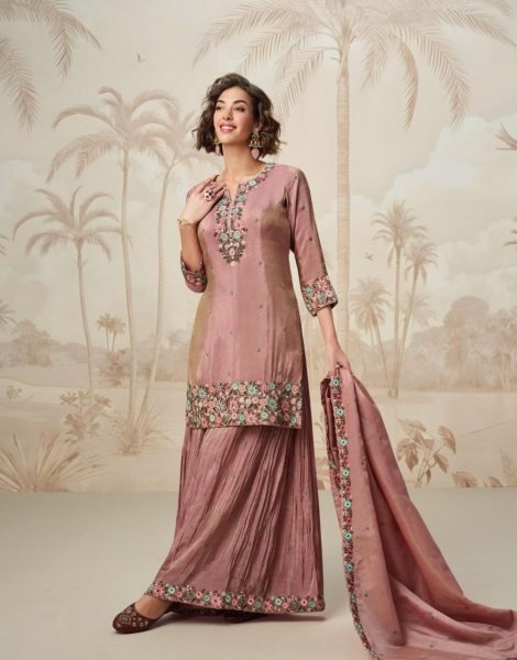 Organza Simmer Silk Festival Pakistani Set to Set Suit with Intricate Embroidery Craftsmanship Pakistani Suits Wholesale
