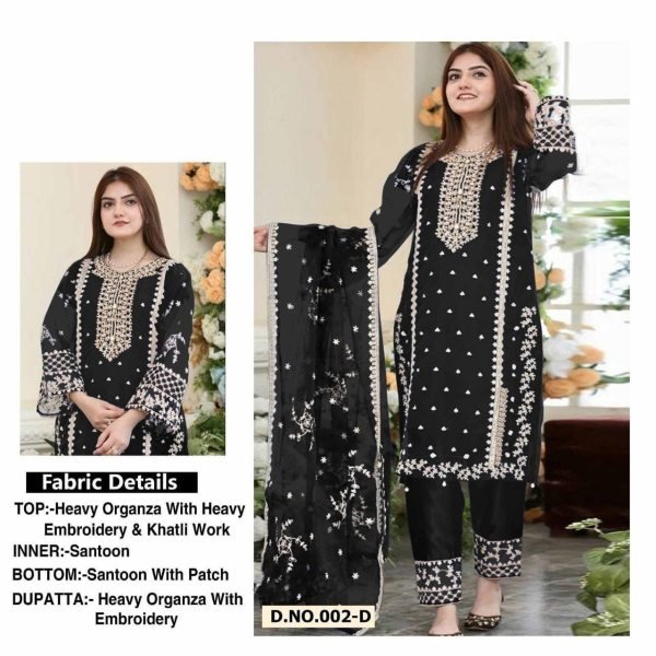 Organza With Embroidered Work Pakistani Suit  Embroidery Suits Wholesale