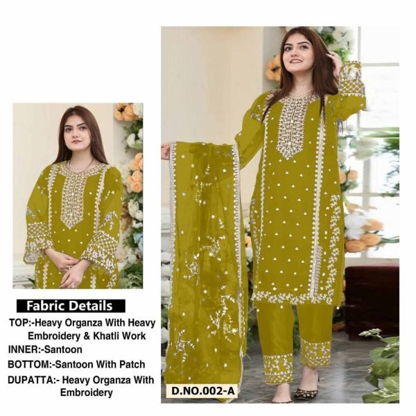 Organza With Embroidered Work Pakistani Suit  Embroidery Suits Wholesale