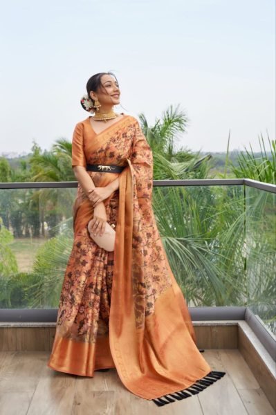 Organza Zari Silk Saree Organza Sarees Wholesale