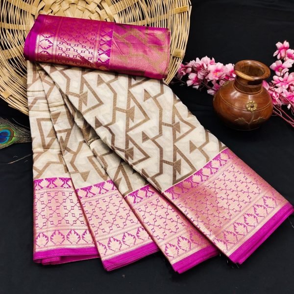  Organza Zari Weaving Jacquard Saree Organza Sarees Wholesale