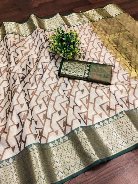  Organza Zari Weaving Jacquard Saree Organza Sarees Wholesale