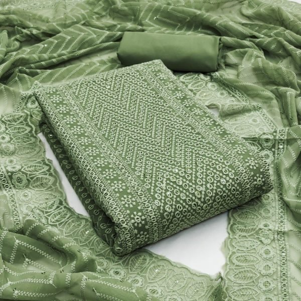 Original Georgette Work Dress Material  Color Set Matching Dress Material Wholesale
