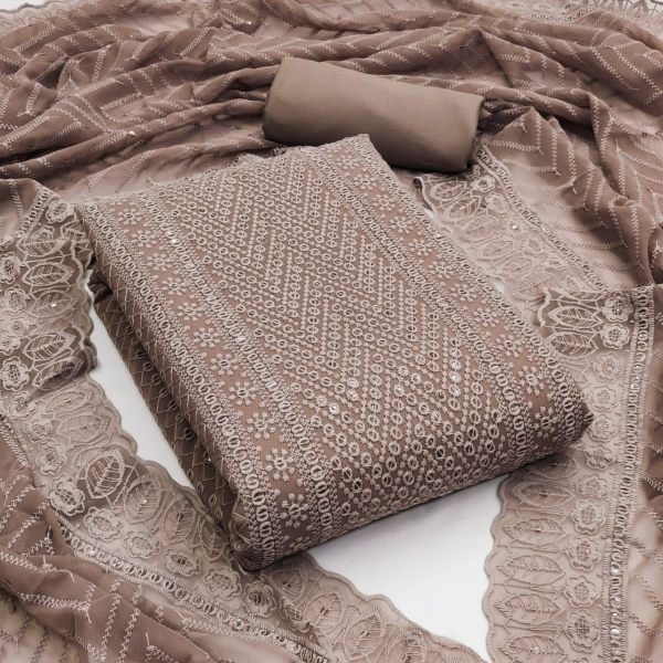 Original Georgette Work Dress Material  Color Set Matching Dress Material Wholesale
