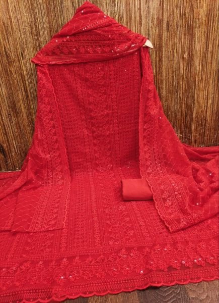 Original Georgette Work Dress Material Collection  Color Set Matching Dress Material Wholesale