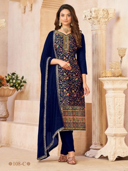 OS 108 Dola Jecard With Daimond Work Chudidar suit Churidar Salwar Suits Wholesale