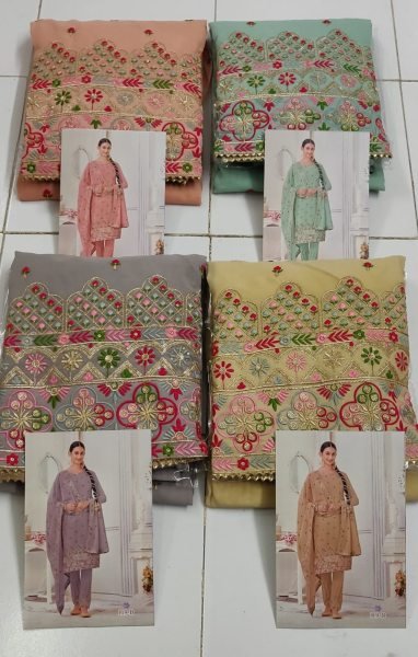 OS  119 Heavy Georgette With Embrodery Suit Collection  Churidar Salwar Suits Wholesale