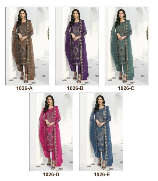 Pakisatn  1026 Heavy Georgette With Heavy Embroidery  Beautiful Sequence Work Suit Pakistani Suits Wholesale