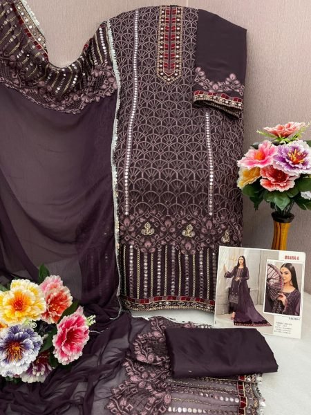 Pakistani 1029 Georgette embroidered party wear pakistani suit singles Pakistani Suits Wholesale