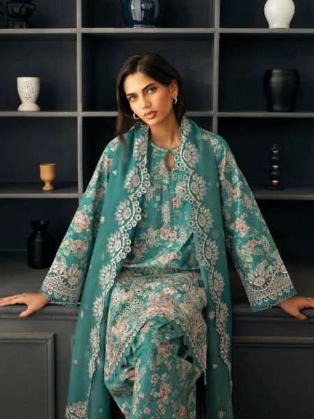 Pakistani Cotton Suit with Embroidery Work and Kota Dupatta by Deepsy Rungrez at Manufacturer Rate Pakistani Suits Wholesale