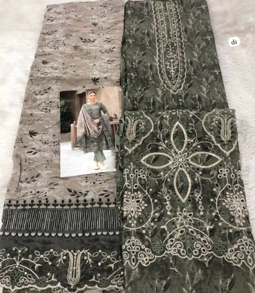 Pakistani Lawn Cotton Embroidered Suit with Mal Cotton Dupatta by Bin Saeed Vol 23 Pakistani Suits Wholesale