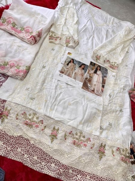 Pakistani Suit Heavy Embroidered Cotton Rayon Kameez with Rayon Bottoms   Organza Dupatta Best Price Pakistani Suits Wholesale