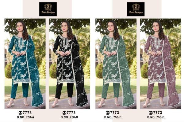 Pakistani Suit – Organza Semi-Stitched Party Wear Outfit At Wholesale Price Pakistani Suits Wholesale