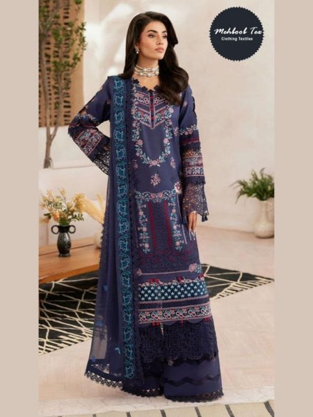 Pakistani Suit Pure Cotton Embroidered Design No 1754 from Mehboob Tex for Wholesale Buyers   Salwar Kameez