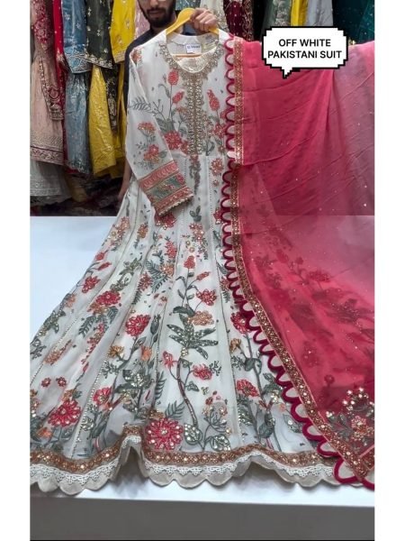 Party Wear Heavy Faux Georgette With Sequence Work Pakistani Style Suit Ready To Wear Collection