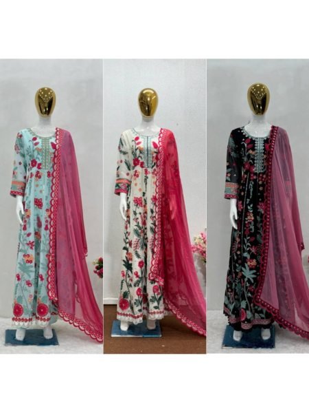 Party Wear Heavy Faux Georgette With Sequence Work Pakistani Style Suit Ready To Wear Collection